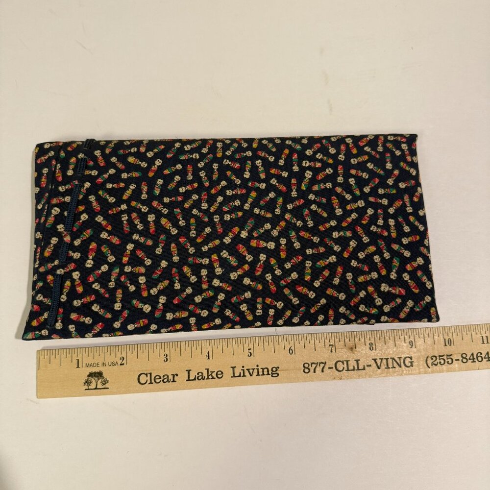Vintage Japanese fabric foldover wallet or clutch - Picture 4 of 6